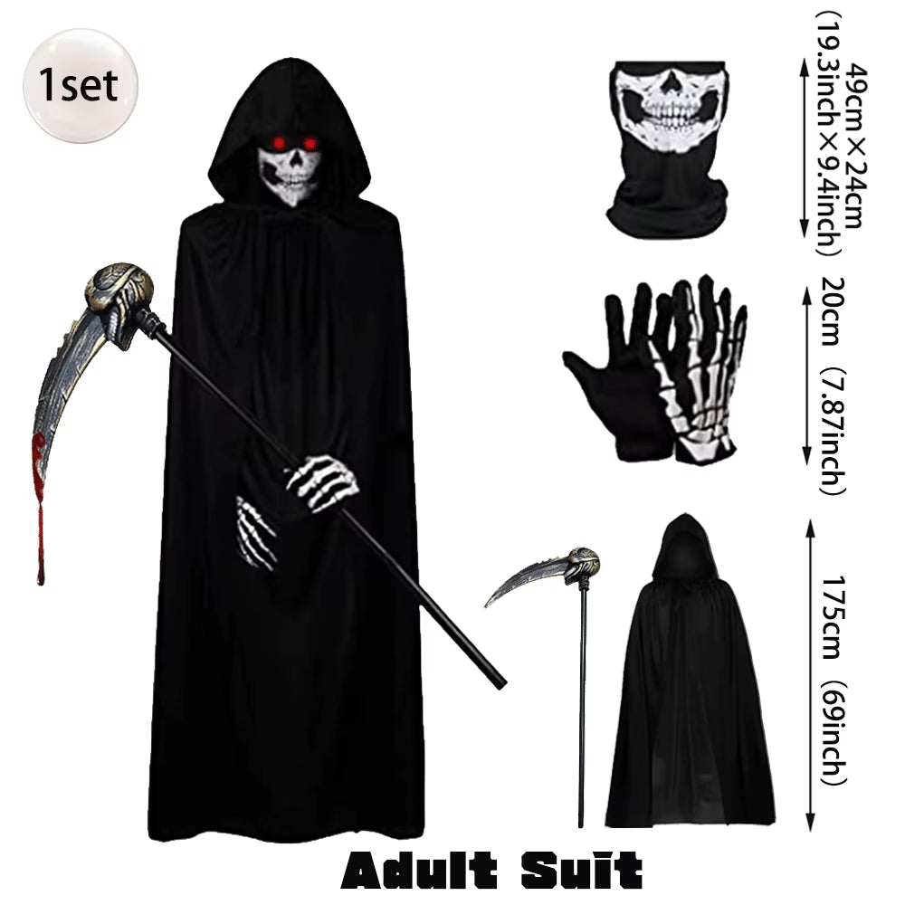 Halloween Decoration Scary Ghost Reaper Halloween Costume Cosplay Creepy Bloody Shroud Corpse Props Halloween Outdoor Decoration